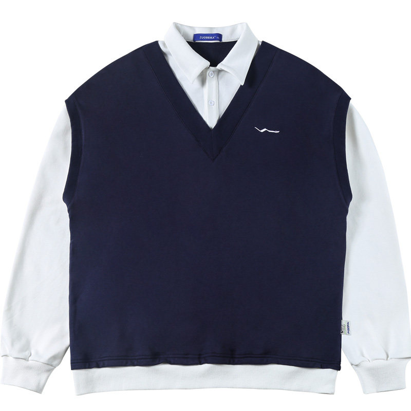 zuobeika国潮假两件女2022新款卫衣 佐贝卡卫衣/绒衫