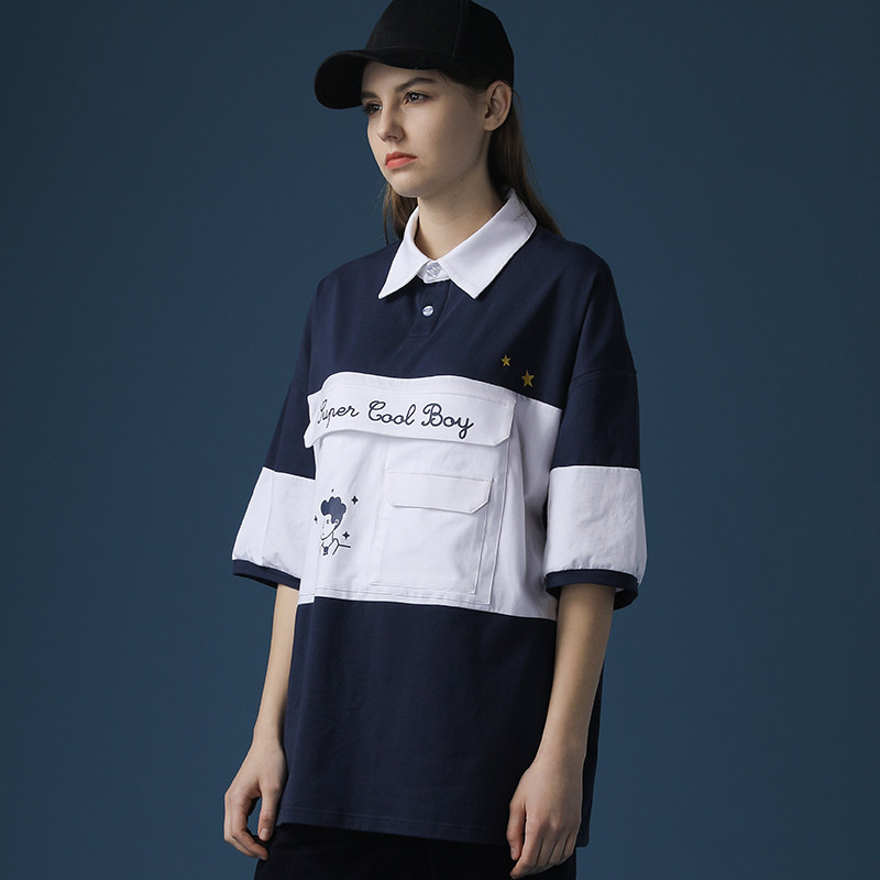 2020新款日系女短袖宽松休闲polo衫 佐贝卡T恤