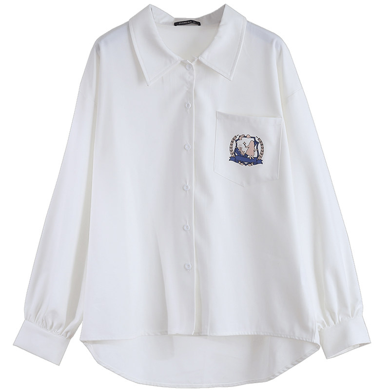 2020新款jk白衬衫春秋薄款长袖制服 佐贝卡衬衫