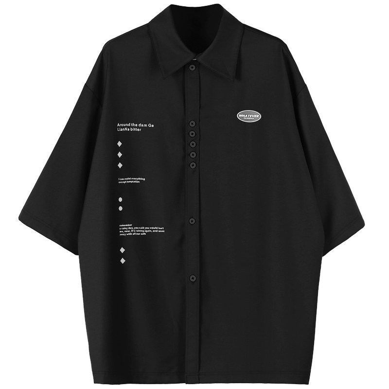 2022新款黑色女短袖薄款夏法式衬衫 佐贝卡衬衫