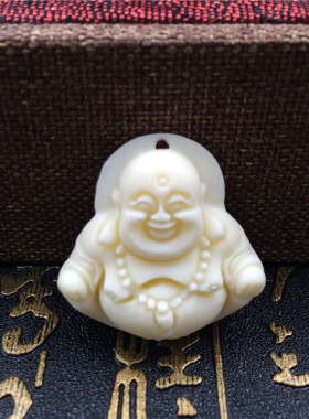 象牙果财神爷貔貅吊坠项链送礼