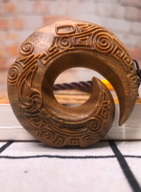 绿檀木项链时来运转吊坠长款百搭男女士民族风菩提配饰情侣款挂件