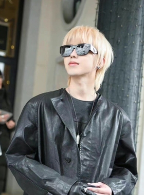 墨镜男高级感韩版复古时尚潮流欧美防晒显瘦方形度假街拍太阳镜女