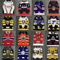 European and American street hip-hop ice hockey clothes T original Cebu embroidery letters easy BF wind retro baseball uniforms male and female tides