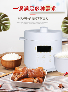 陶瓷胆电压力锅0涂层高压饭煲2.5L小型智能家用柴火饭110V220V