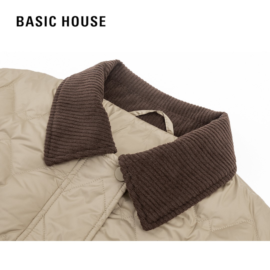 百家好时尚巴恩风百搭显瘦轻薄羽绒服女冬季新款撞色翻领时尚外套 - 图3