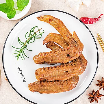 罗大胡子熏卤鸭翅经典熏香招牌香辣味600g[30元优惠券]-寻折猪