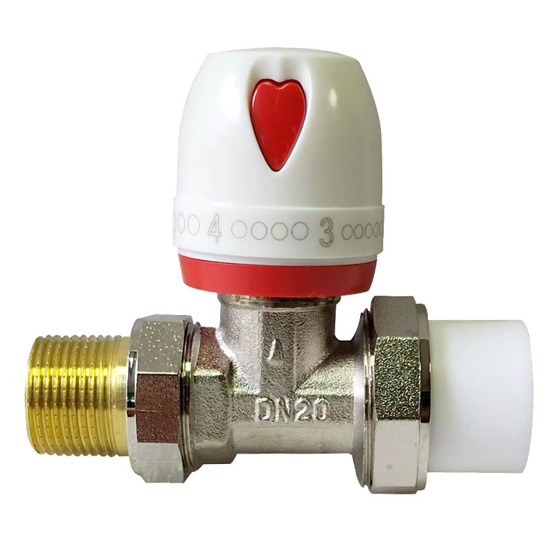 黄铜PPR温控阀暖气手动调节阀暖气片手轮角阀恒温DN25玉环高发3/4 - 图2