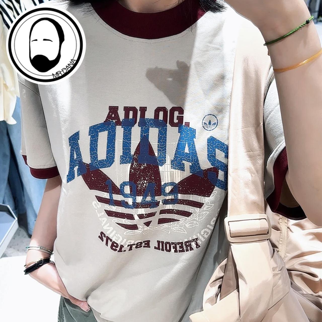 Adidas阿迪达斯三叶草男子BBLS WASHED休闲短袖T恤KC0288 KC0289 - 图1
