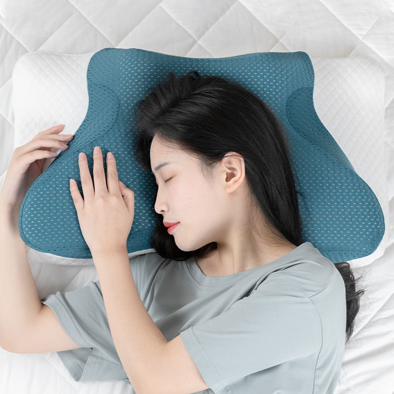 【冷感双核枕】慕思记忆棉枕头助睡眠护颈椎专用侧睡趴睡家用枕芯