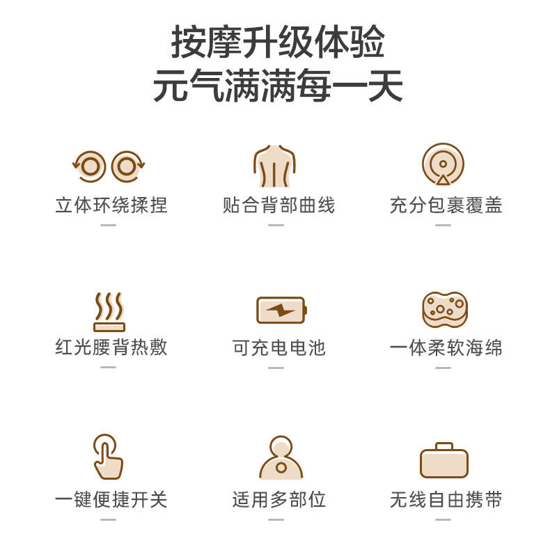 慕思按摩垫多功能全身背部腰部颈椎肩部揉捏仪靠垫家用车载腰椎枕,淘宝优惠券,粉丝福利购,淘宝优惠卷