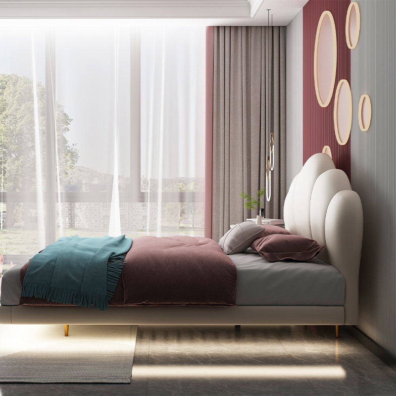 慕思官方旗舰店悬浮女孩软包儿童床 慕思儿童床