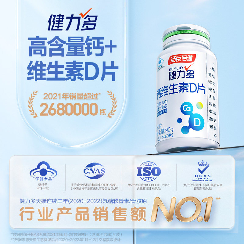 健力多钙片中老年人年汤臣倍健礼盒 健力多钙铁锌/钙镁