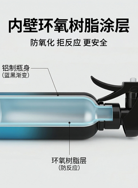 美发专用手压挂腰铝制超细雾喷壶