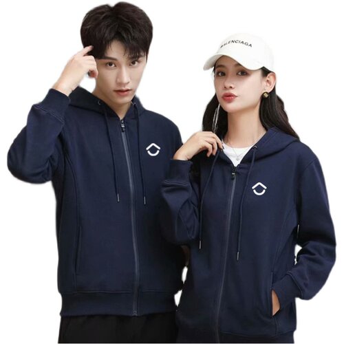 秋冬贝壳找房工装卫衣定制印logo拉链连帽房产中介德佑工作服外套 - 图3