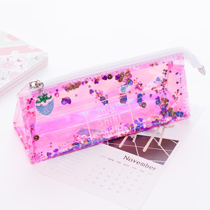 韩国新简约女生透明铅笔袋