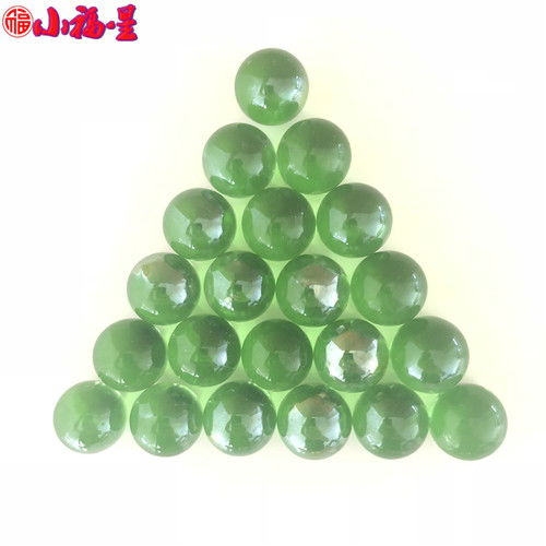 彩色水晶球16mm 玻璃珠跳棋弹珠1.6cm鱼缸装饰小号花瓶摆件按摩纯 - 图0