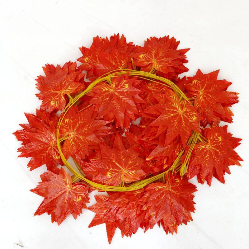 仿真假树叶红枫秋枫叶藤条蔓塑料花商场酒店吊顶缠绕管道墙壁装饰,淘宝优惠券,粉丝福利购,淘宝优惠卷