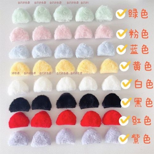 毛绒小号猫耳朵diy应援装饰辅料手工发夹饰配件卡套痛包吧唧材料 - 图3