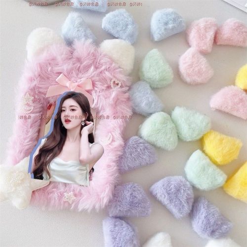 毛绒小号猫耳朵diy应援装饰辅料手工发夹饰配件卡套痛包吧唧材料 - 图1