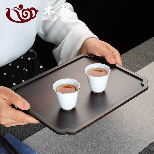 茶盘日式家用客厅茶奉盘长方形竹制小型茶海简易茶托盘茶具干泡台 - 图0