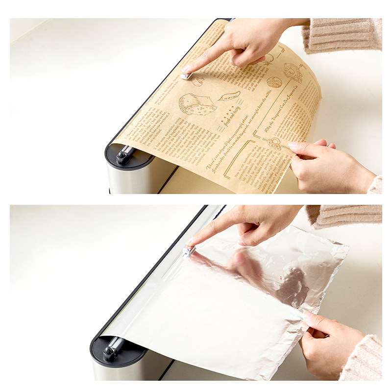 御仕家不锈钢一次性保鲜膜套切割器磁吸冰箱家用滑刀式锡纸切割盒,淘宝优惠券,粉丝福利购,淘宝优惠卷