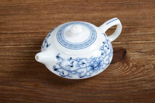 【雅诚】青花陶瓷高档半手工古韵大如意茶壶 高温瓷釉中彩泡茶壶 - 图2