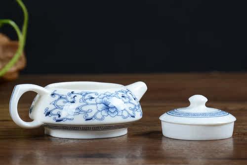 【雅诚】青花陶瓷高档半手工古韵大如意茶壶 高温瓷釉中彩泡茶壶 - 图3