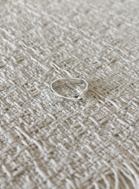 莫比乌斯环戒指中古vintage开口独特高级冷淡风素戒百搭