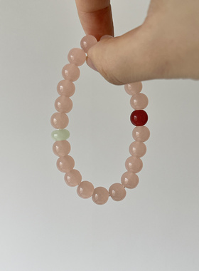 花间｜Ojala原创粉玉新中式国风手串女生礼物温润气质饰品