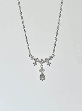 Ojala原创设计手工微笑流苏项链生日礼物简约高级感锁骨链