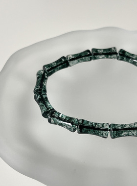 竹间｜Ojala原创设计显白新中式绿色琉璃手工手串男女国风饰品