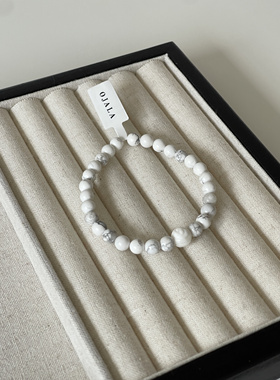 无题雪｜Ojala原创天然白松石手串新中式古风情侣款手链国风复古