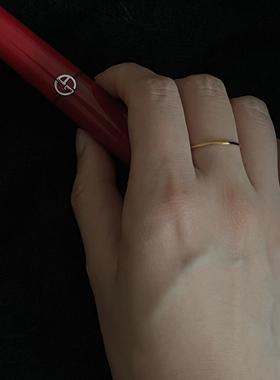 洗澡不用摘！素圈戒指简约百搭时尚个性素戒食指戒尾戒轻奢高级感