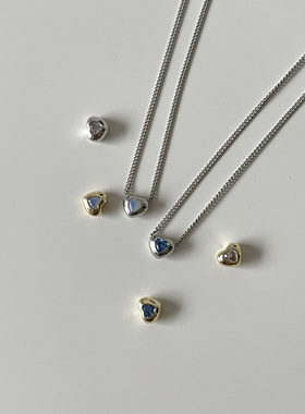 Ojala爱心项链女彩色镶嵌吊坠韩系ins爆款小众时尚生日礼物