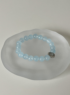 织梦｜Ojala原创新中式手串国风海蓝宝水晶清冷感饰品