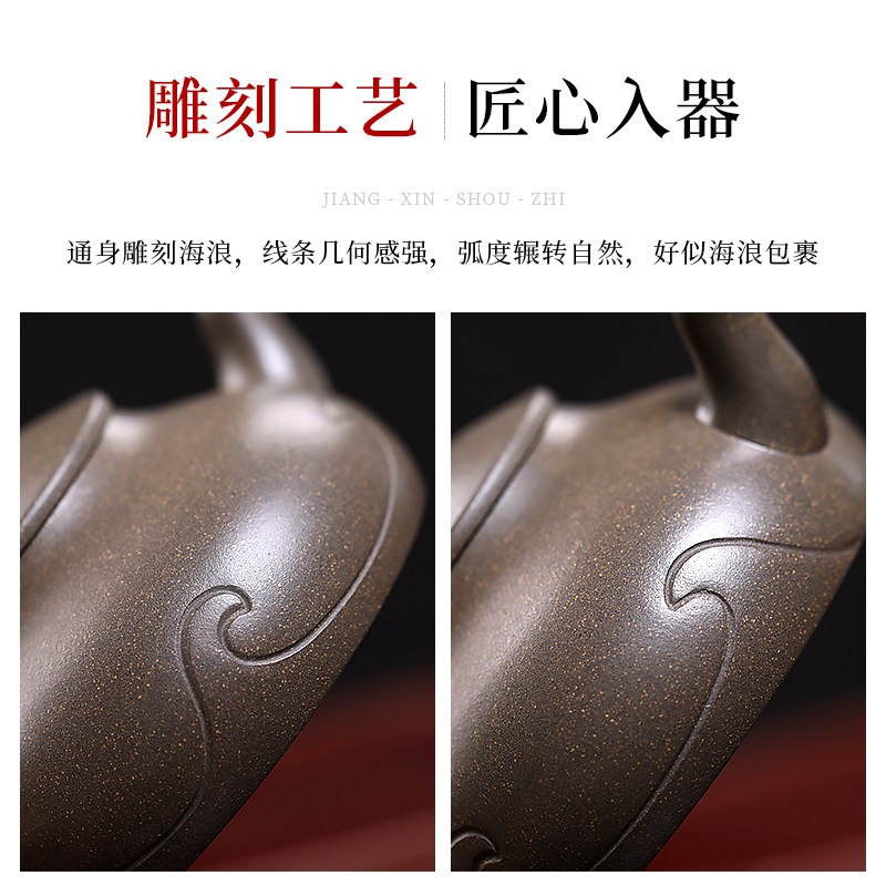 Retro blue and gray segment Canglang Ruyi pattern related to mud