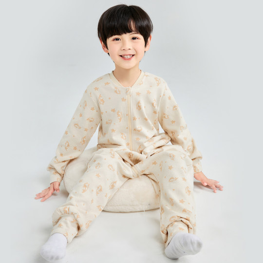 New style of boys one-piece pajamas children's sleeping bag