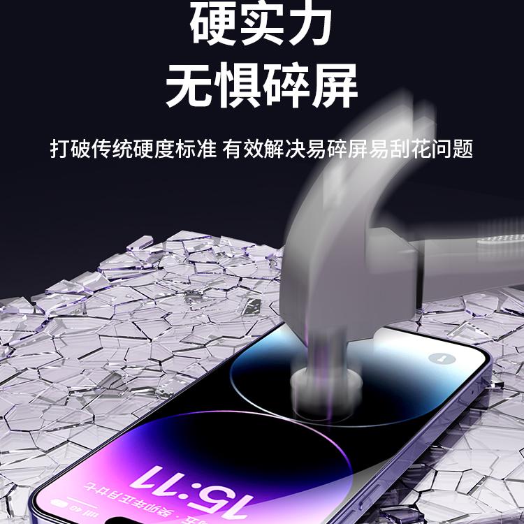 适用苹果15钢化膜iphone14防窥13promax新款12防窥膜pro手机p全屏mini贴膜plus防摔pm防偷窥秒贴ip15无尘仓11