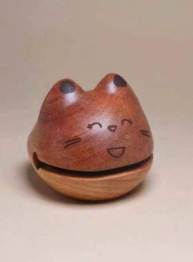 猫咪木鱼ins新款卧室房间敲打可爱随身解压打击乐器摆件学生