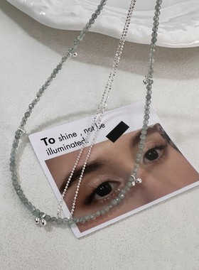 甜美细款磷灰石纯银项链S925银