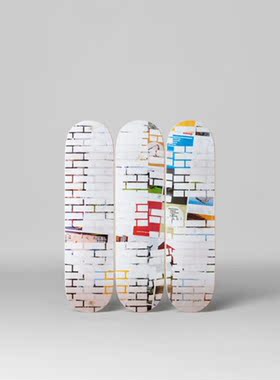 比利时The Skateroom 装饰滑板 Kelley WALKER白砖White Bricks