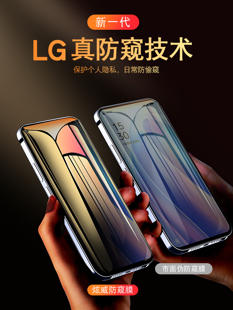 适用oppoReno7/8Pro防窥钢化膜Rnoo9手机3eoppo75/85g防窥膜oppreno65g/opgren5renoz6防偷窥opporenoace2por - 图0