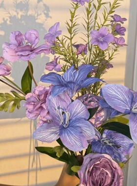 莫奈花园紫色仿真花网红拍照打卡