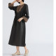 ຮ່ອງຮອຍຂອງ lingering lingering old tortoise pattern silk cloud yarn embroidered round neck robe women's 100% mulberry silk waist dress