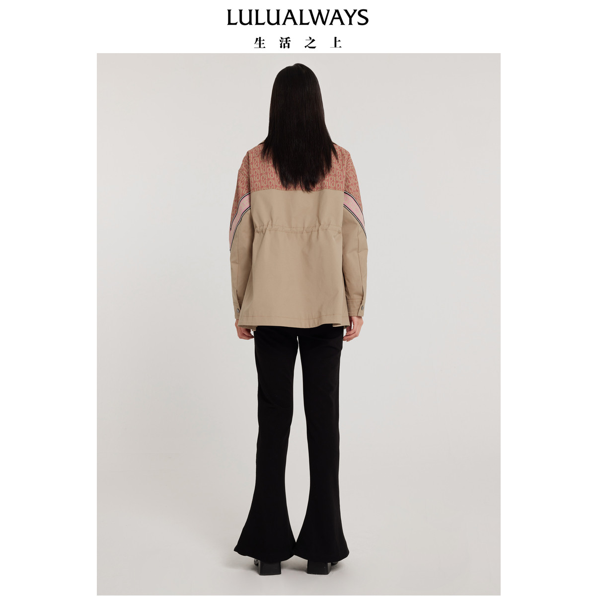 LULUALWAYS我爱露露新款款休闲时尚抽绳收腰拉链女风衣,淘宝优惠券,粉丝福利购,淘宝优惠卷
