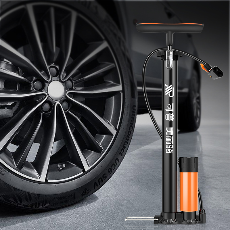 自行车打气筒家用通用电动电瓶单车高压汽车充气筒便携气管子篮球-图0