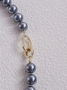 时尚复古贝壳珍珠短项链