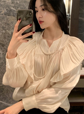 东大门6mm仿珍珠超长项链 百搭双层缠绕毛衣链复古多层旗袍配饰女