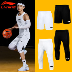 Штаны для фитнеса 李宁篮球紧身裤七分男健身高弹训练夏季跑步压缩速干运动打底弹力